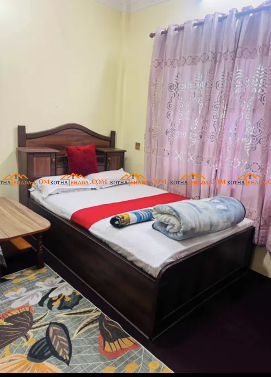Fully furnished single room with attached bathroom and private balcony available for Short or Long term stay in Raniban